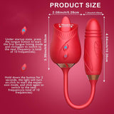 Clitoral Tongue Licking Rose Vibrator Vibrating Thrusting Vaginal & Anal Dildo Vibrators Woman Adult Sex Toy