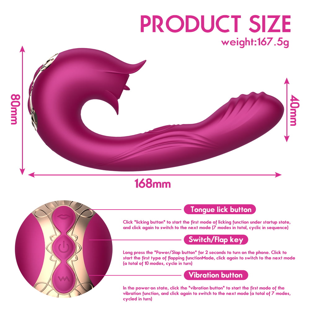 Female G-Spot Vibrator Tongue Licking Clitoral Stimulation Sex Toy for Woman