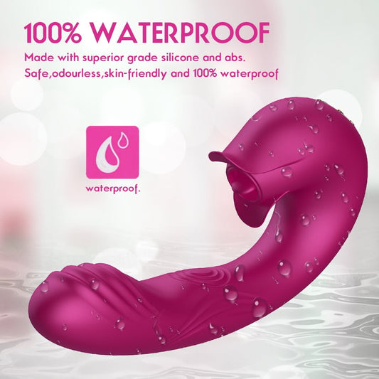 Female G-Spot Vibrator Tongue Licking Clitoral Stimulation Sex Toy for Woman