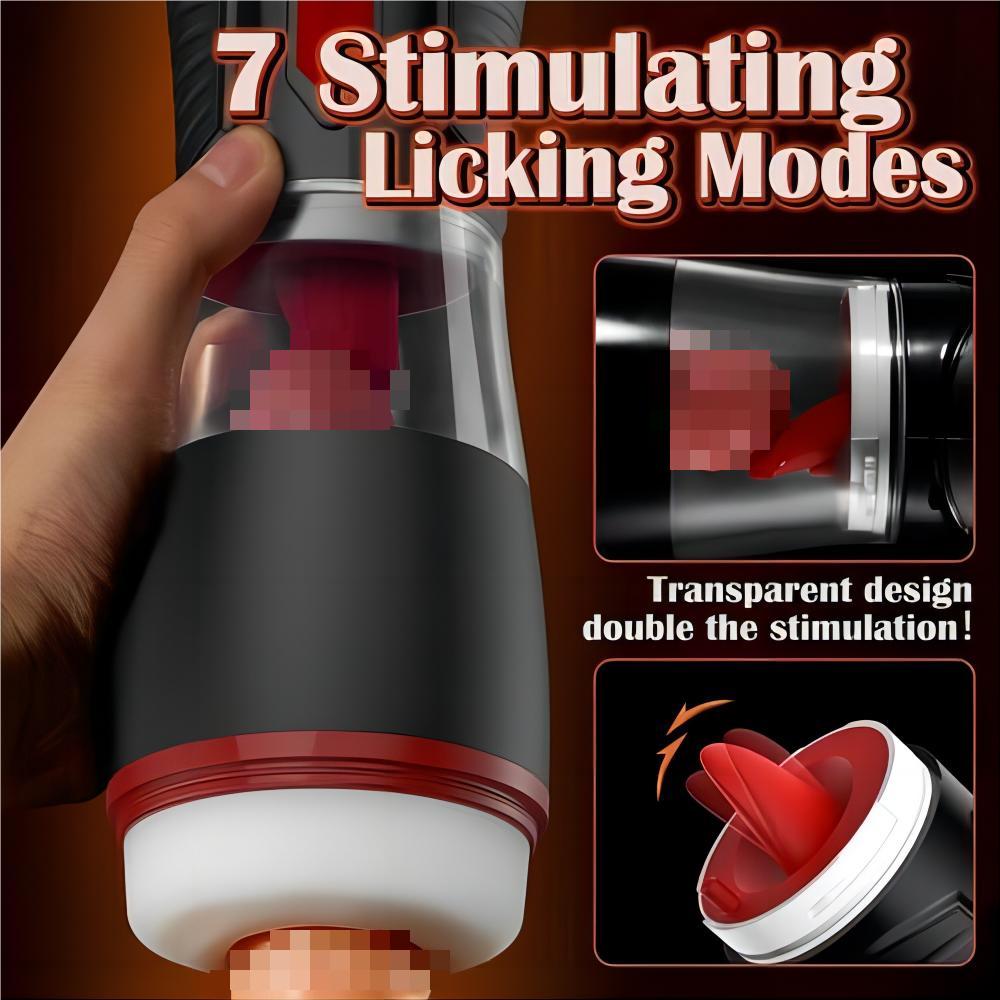 Elita 7 Tongue-Licking & 4 Sucking Modes Nalini Male Masturbator Cup Male Sex Toy Masturbator