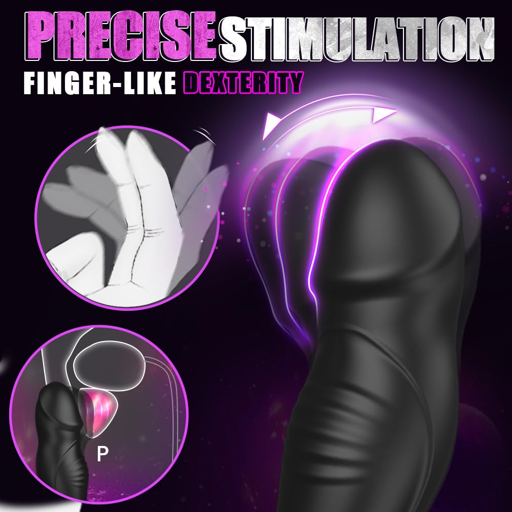 Male Prostate Massager | Wiggling Anal Vibrator with Cock Ring Butt Plue Sex Toy for Men