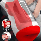 Male Blowjob Masturbator Quake Sucking Vibrating Heating Masturbation Cup Deep Throat Stroker Adult Toys