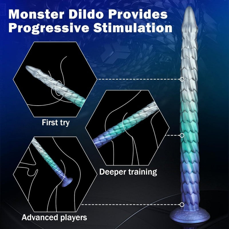 Dragon Monster Dildo Toy Carson 20" Long Fantasy Anal Dildos with Suction Cup Tentacle Butt Plugs Adult Toys