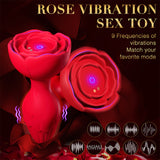 APP Remote Control Rose Butt Plug Vibrating Anal Plug Sex Toy with 9 Vibration Modes Adult Toys