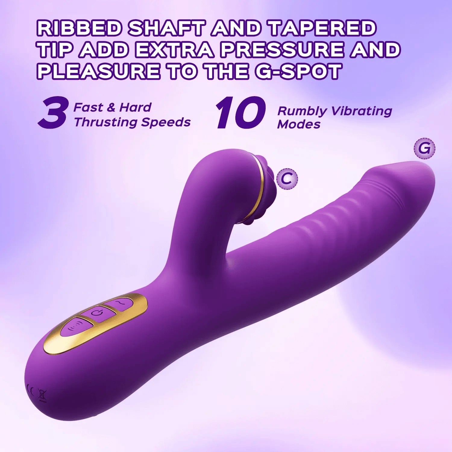 Woman Vibrator Tongue Licking Clitoral & G-spot Stimulator Thrusting Rabbit Vibrators Female Sex Toy