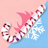 Chirstams Gift Double-end Butt Plug Glass Candy Cane Anal Plug Adult Toys for Men & Women