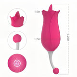 Tongue-Licking & Vibrating Rose Vibrator for Woman Clitoris Stimulator Oral Sex Toy