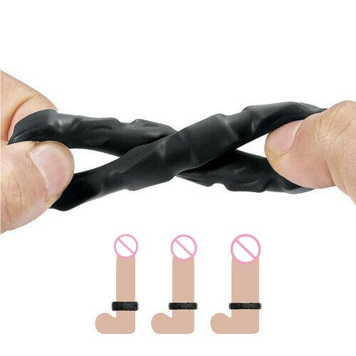 Extra Thick Tire-shaped Silicone Cock Ring Male Ejaculation Delay Penis Rings Adult Sex Toy