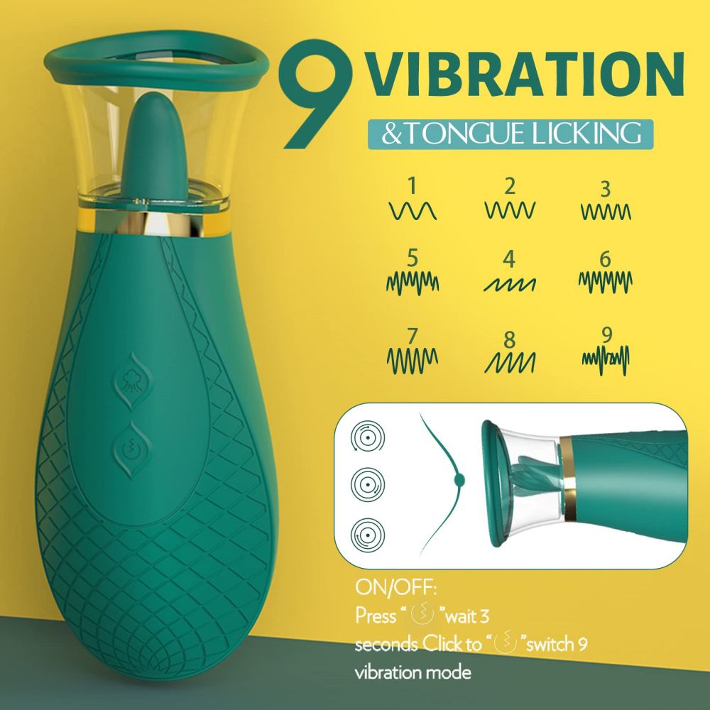 Clitoral Sucking Vibrator with 3 Sucking 9 Licking Modes Female Blowjob Sex Toy Adult Toys