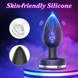 LED Vibrating Butt Plug Anal Vibrator Ingrid Porstate Masager with 10 Colorful Light Adult Toys