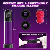 Male Penis Pump Vacuum Vibrating Masturbator Enlarge Pumps Adult Sex Toy for Men