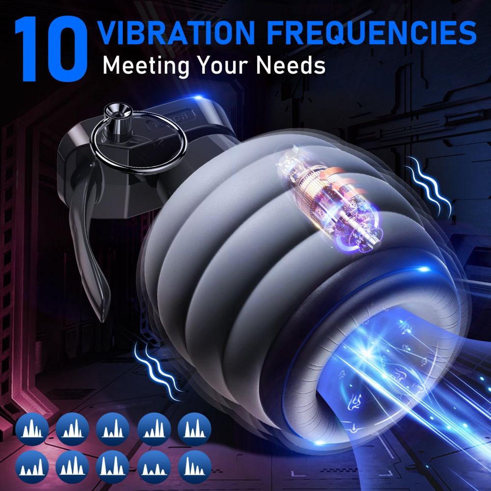 Male Masturbator with 10 Vibrating Modes for Glans Training Male Enhancement Sex Toys