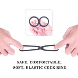 Silicone Dual Penis Ring S-HANDE Erection Enhancing Cock Ring Adult Sex Toy for Man