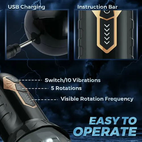 TORNADO 10 Vibration 5 Rotation Better Wrapping Male Masturbator Man Sex Toys