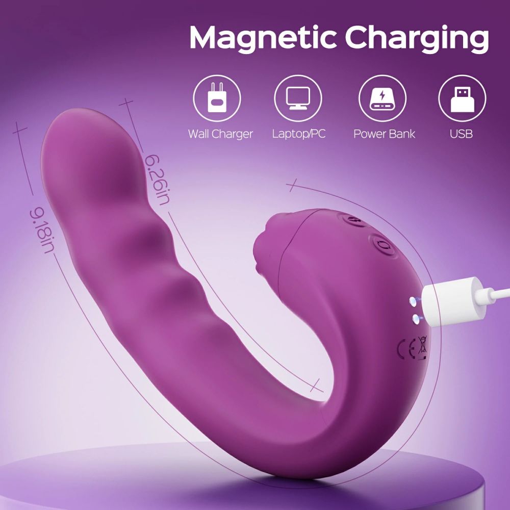 G Spot Vibrator Lilian Rotating Vibrating Tongue-Licking Vibrator Sex Toy for Woman