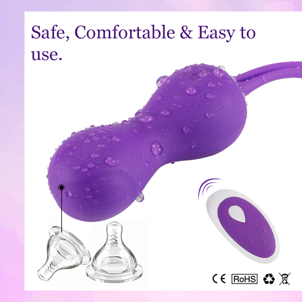 Dual Kegel Exercise Weights Remote Control Vibrating Ben Wa Ball Vibrator Woman Sex Toy