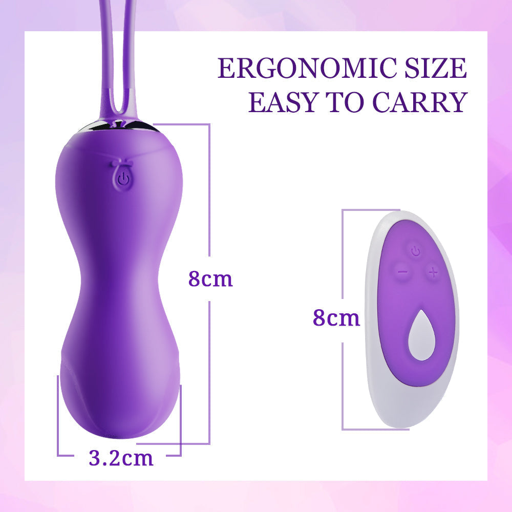 Dual Kegel Exercise Weights Remote Control Vibrating Ben Wa Ball Vibrator Woman Sex Toy