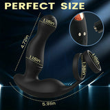 Prostate Massager with Dual Penis Ring U-SINER Remote Anal Vibrator for Man