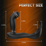 Vibrating & Pulsating Prostate Massager with Penis Ring Butt Plug Anal Sex Toy for Man